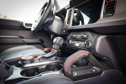 Printed Series Center Grab Handle Stripe Overlay - 2021+ Bronco Raptor (Carbon Fiber) - Speedlogix