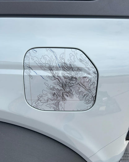 Printed Series Fuel Door Overlay - 2021+ Bronco - Speedlogix