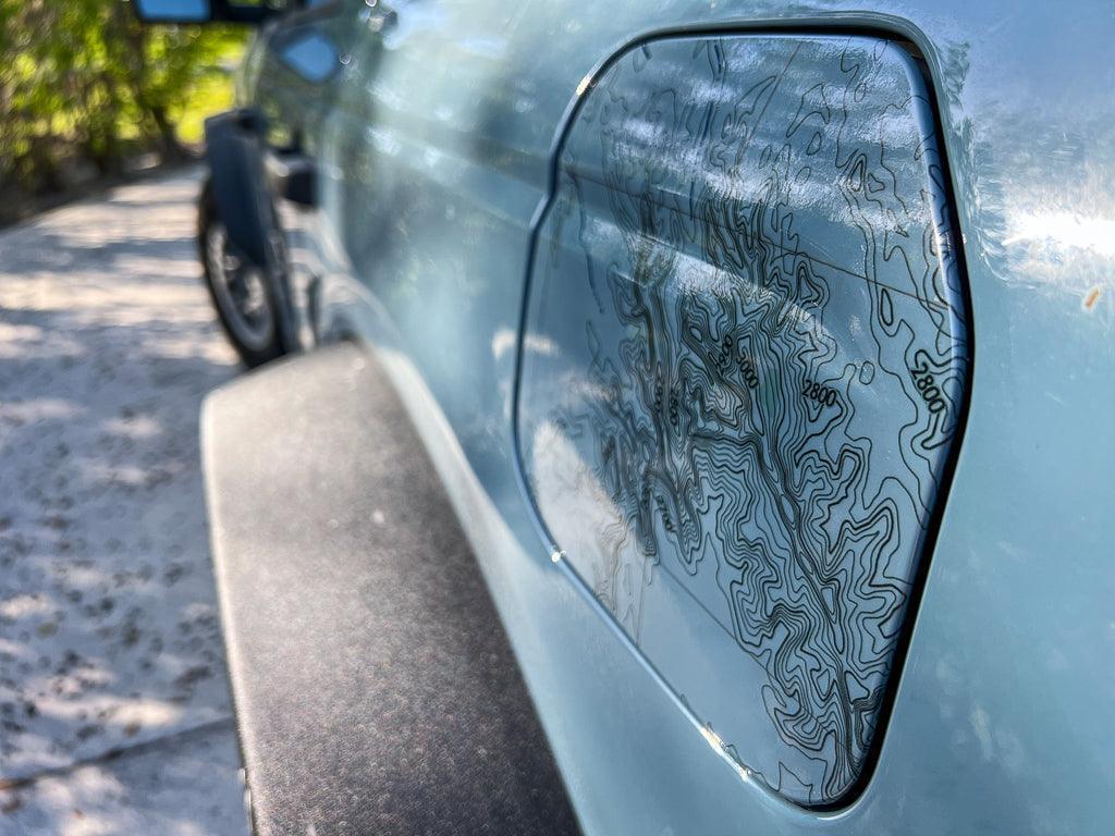 Printed Series Fuel Door Overlay - 2021+ Bronco - Speedlogix