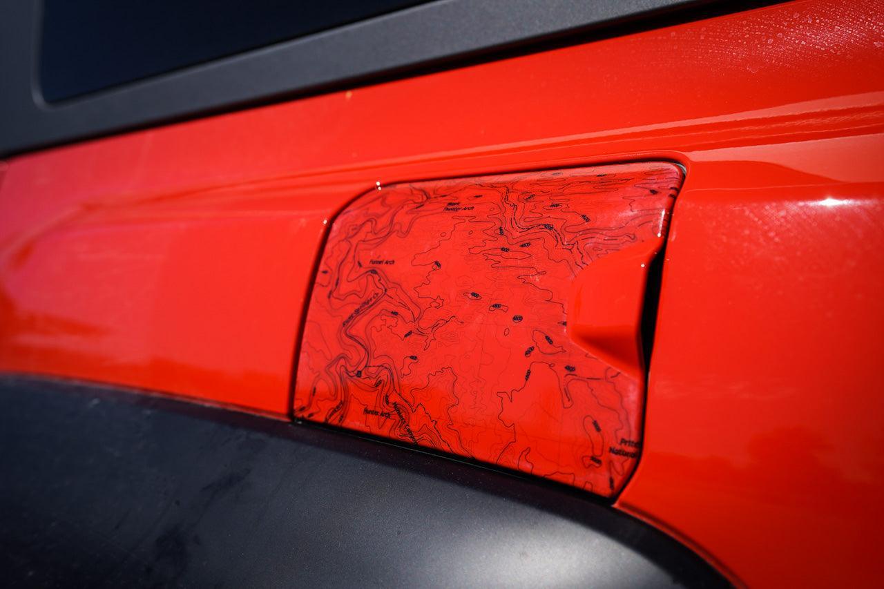 Printed Series Fuel Door Overlay - 2021+ Bronco Raptor - Speedlogix