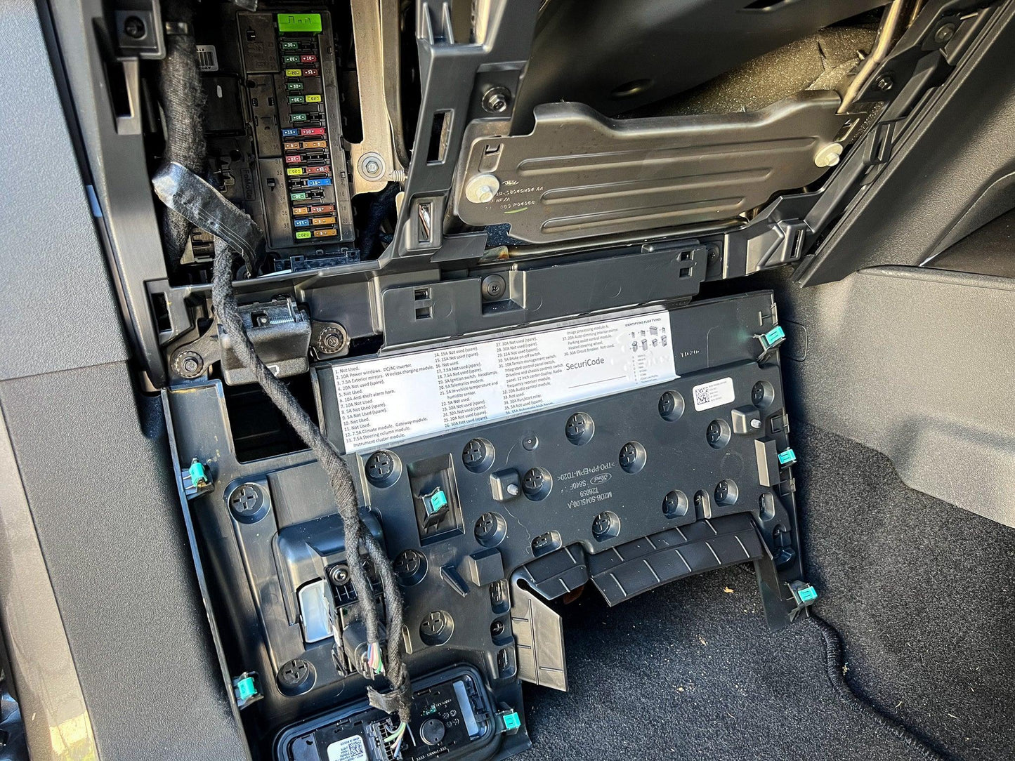 Printed Series Interior Under Steering Wheel Fuses Label - 2021+ Bronco - Speedlogix