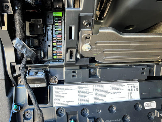 Printed Series Interior Under Steering Wheel Fuses Label - 2021+ Bronco - Speedlogix