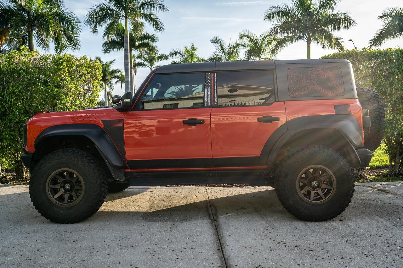 Printed Series Stealth Topo Fuel Door Overlay - 2021+ Bronco - Speedlogix