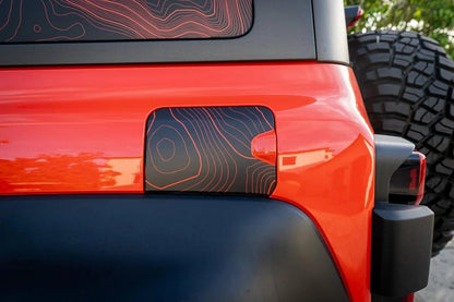 Printed Series Stealth Topo Fuel Door Overlay - 2021+ Bronco - Speedlogix