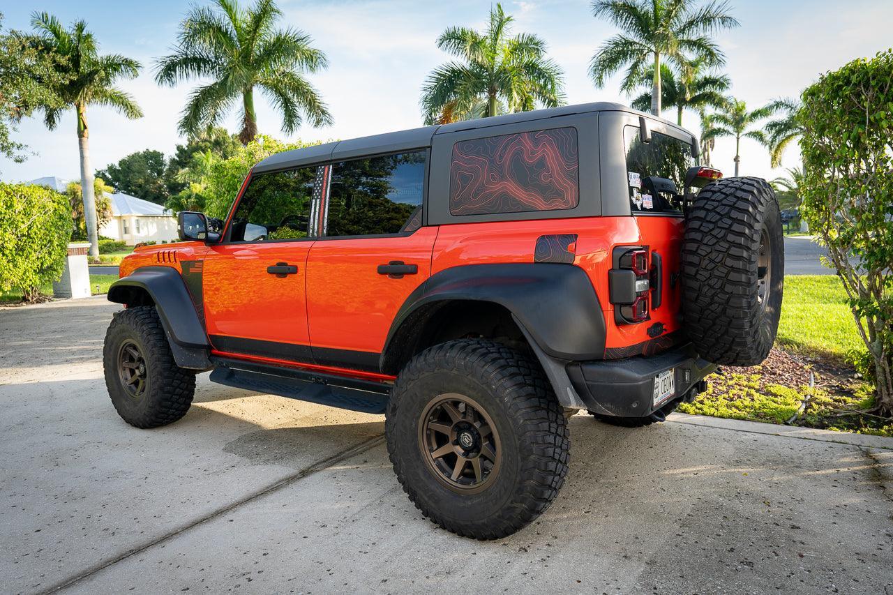 Printed Series Stealth Topo Fuel Door Overlay - 2021+ Bronco - Speedlogix