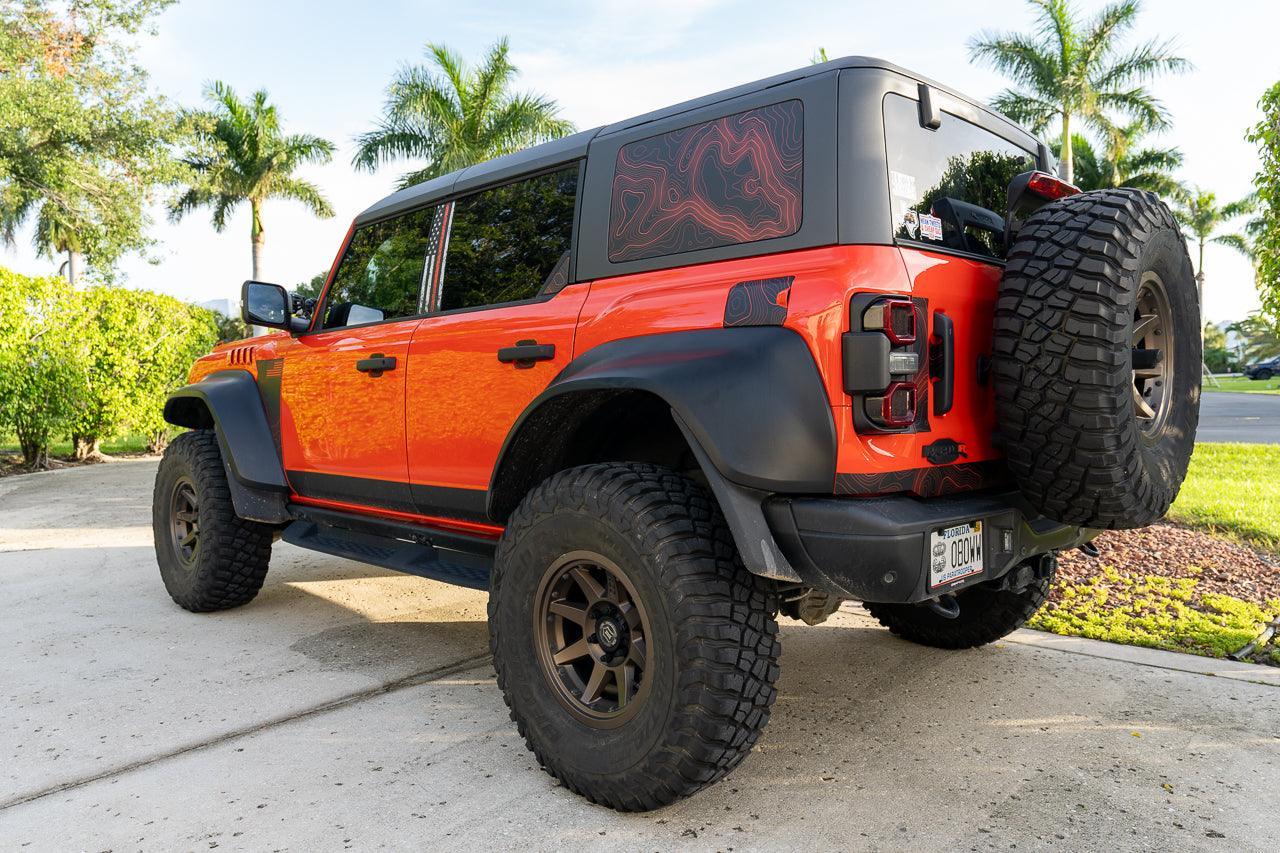 Printed Series Stealth Topo Fuel Door Overlay - 2021+ Bronco - Speedlogix