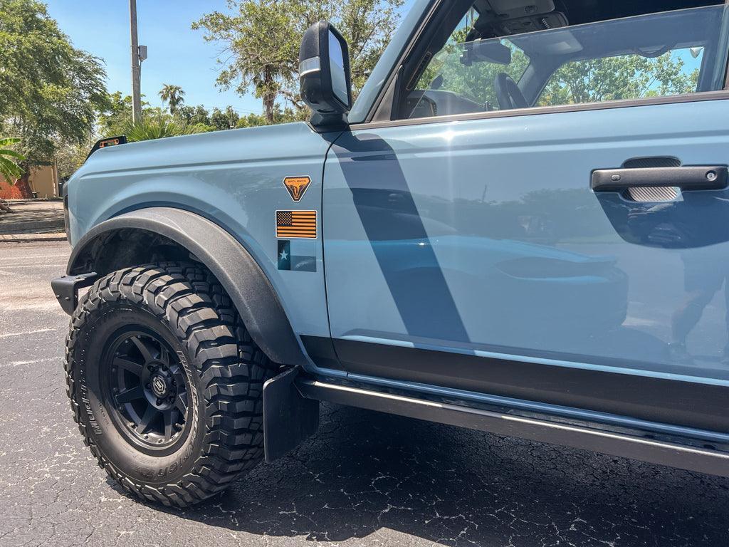 Printed Series Texas Flag Fender Stickers - 2021+ Bronco / Bronco Sport / Jeep / Universal - Speedlogix