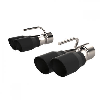 QTP Black Quad Exhaust Tips 2015 - 2023 Challenger 392/6.4L - Speedlogix