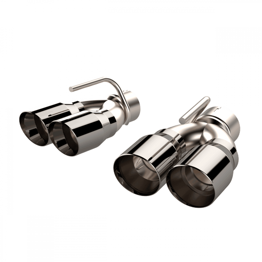 QTP Quad Polished Exhaust Tips 2015 - 2023 Challenger - Speedlogix