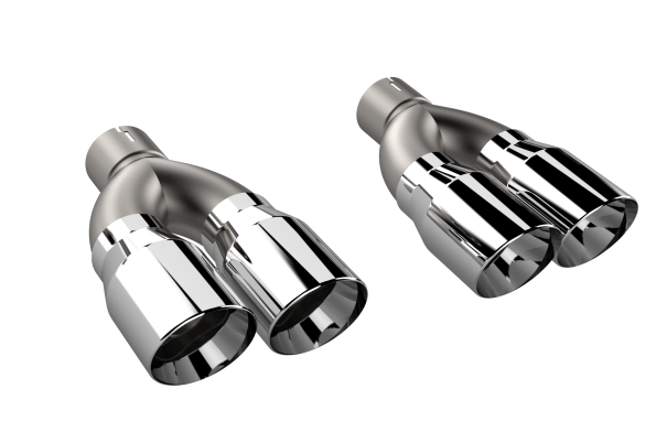 QTP Stainless Quad Exhaust Tips 2015 - 2023 Challenger 5.7L - Speedlogix