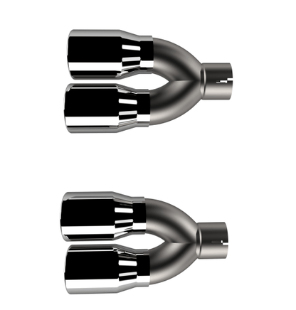 QTP Stainless Quad Exhaust Tips 2015 - 2023 Challenger 5.7L - Speedlogix