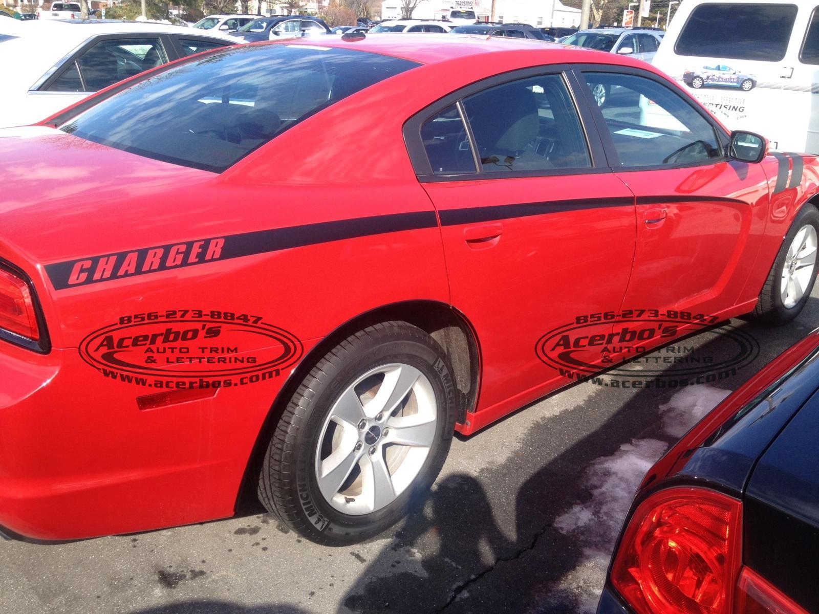 Quarter Panel Stripe Decals for 2011 - 2021 Dodge Charger (x2) - Speedlogix