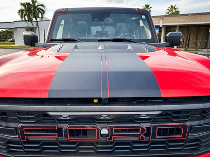Racing Hood Stripes V1 - 2022+ Bronco Raptor - Speedlogix