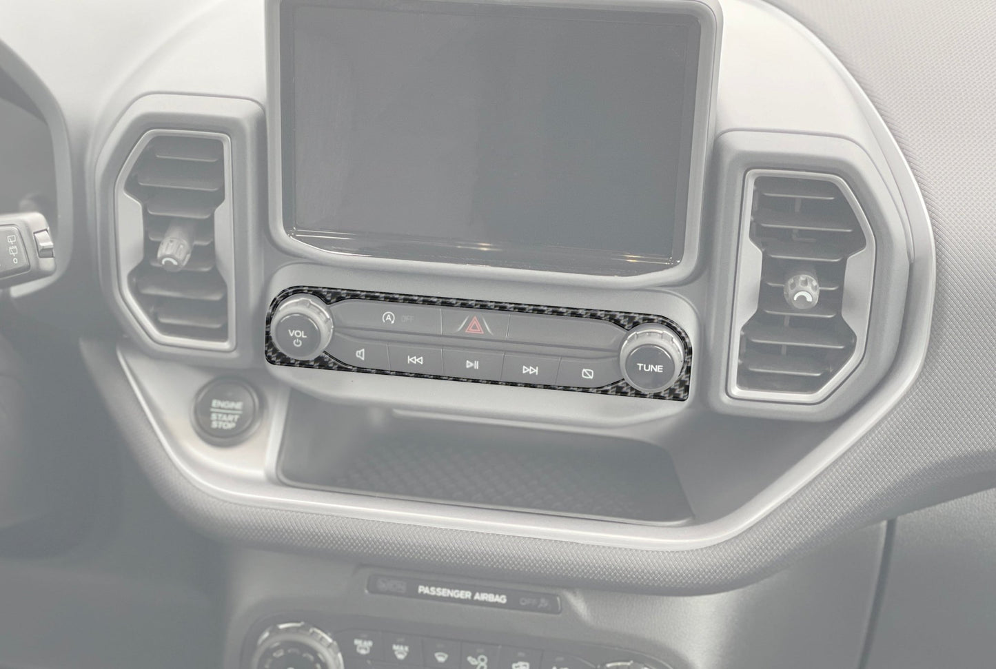 Radio Accent Overlay Fits 2021 - 2024 Ford Bronco Sport - Speedlogix