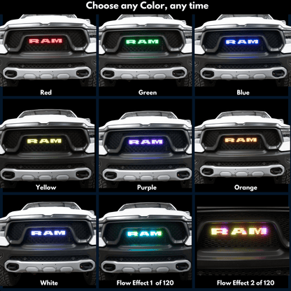 Ram LED Emblem: (Multicolor Flow) 2019 - 2024 - Speedlogix