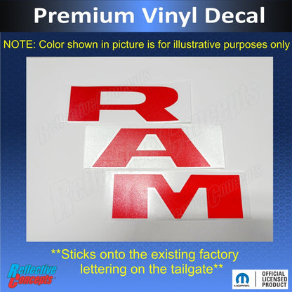 RAM Tailgate Emblem Overlay Decal - 2021 - 2024 Ram TRX - Speedlogix