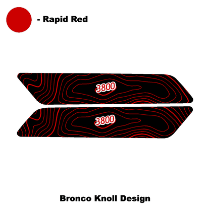 Topo Interior Rear Door Grab Handle Overlay Kit (Printed Series) - 2021+ Bronco 4 Door