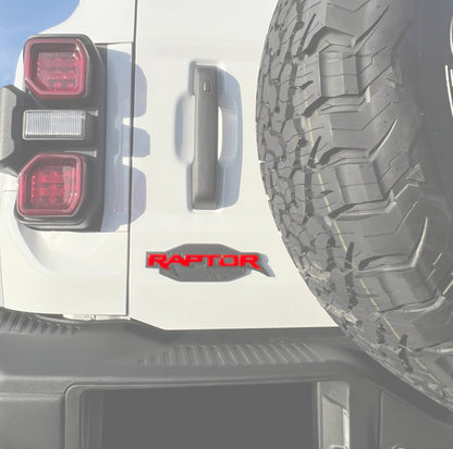 Raptor Emblem Inserts Fits 2022 - 2026 Ford Bronco Raptor - Speedlogix