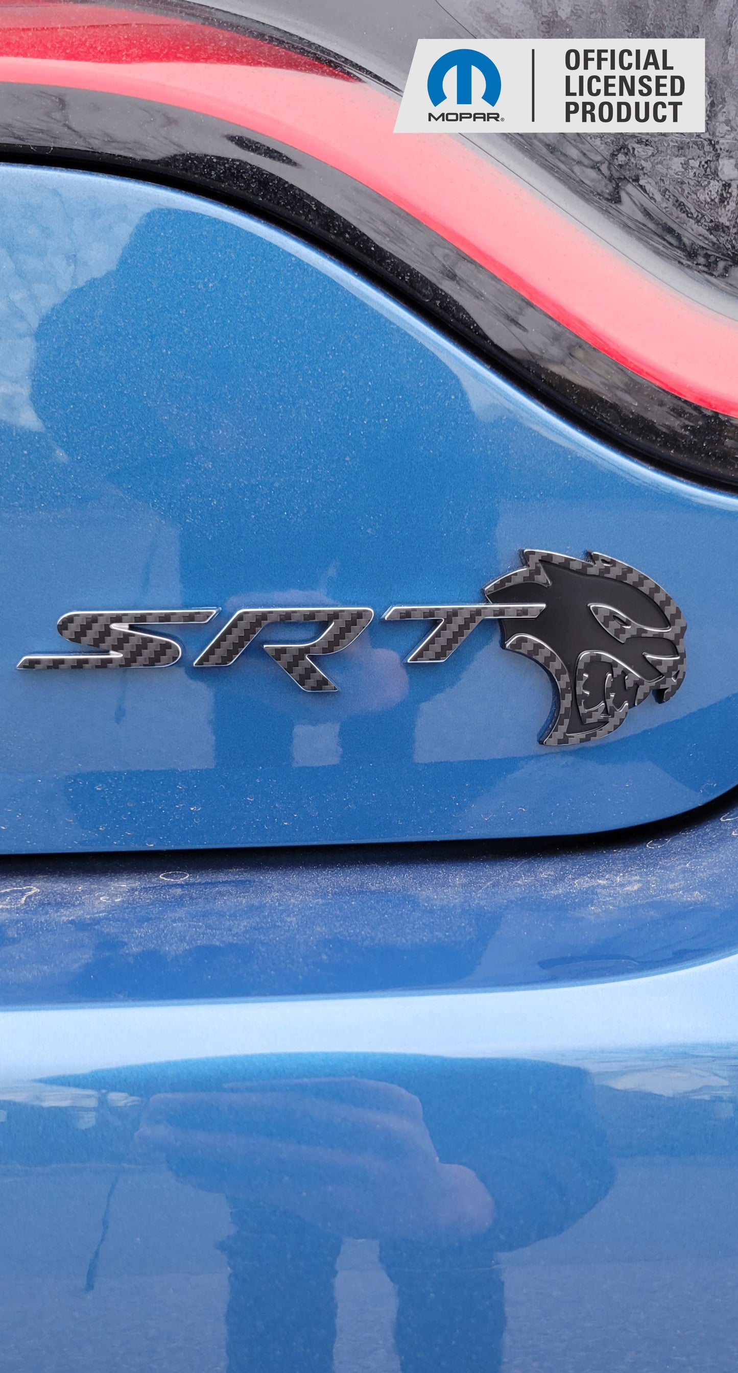 SRT Emblem Overlay Decals - 2018-2023 Dodge Charger SRT Hellcat