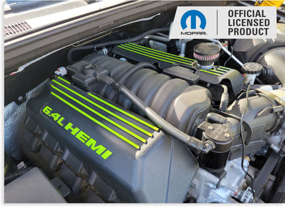 6.4L HEMI Engine Cover Overlay Decals - 2012-2014 Charger SRT8
