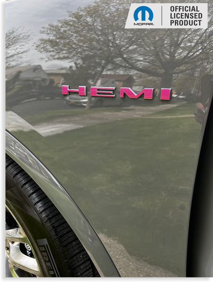 HEMI Fender Emblem Overlay Decal Stickers - 2020-2026 Durango R/T