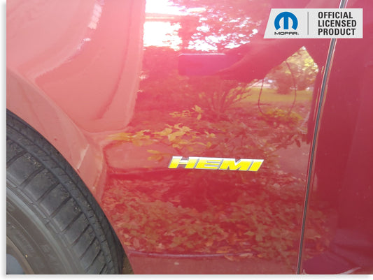 Hemi Fender Emblem Overlay Decals (pair)  - 2011-2019 Dodge Charger R/T