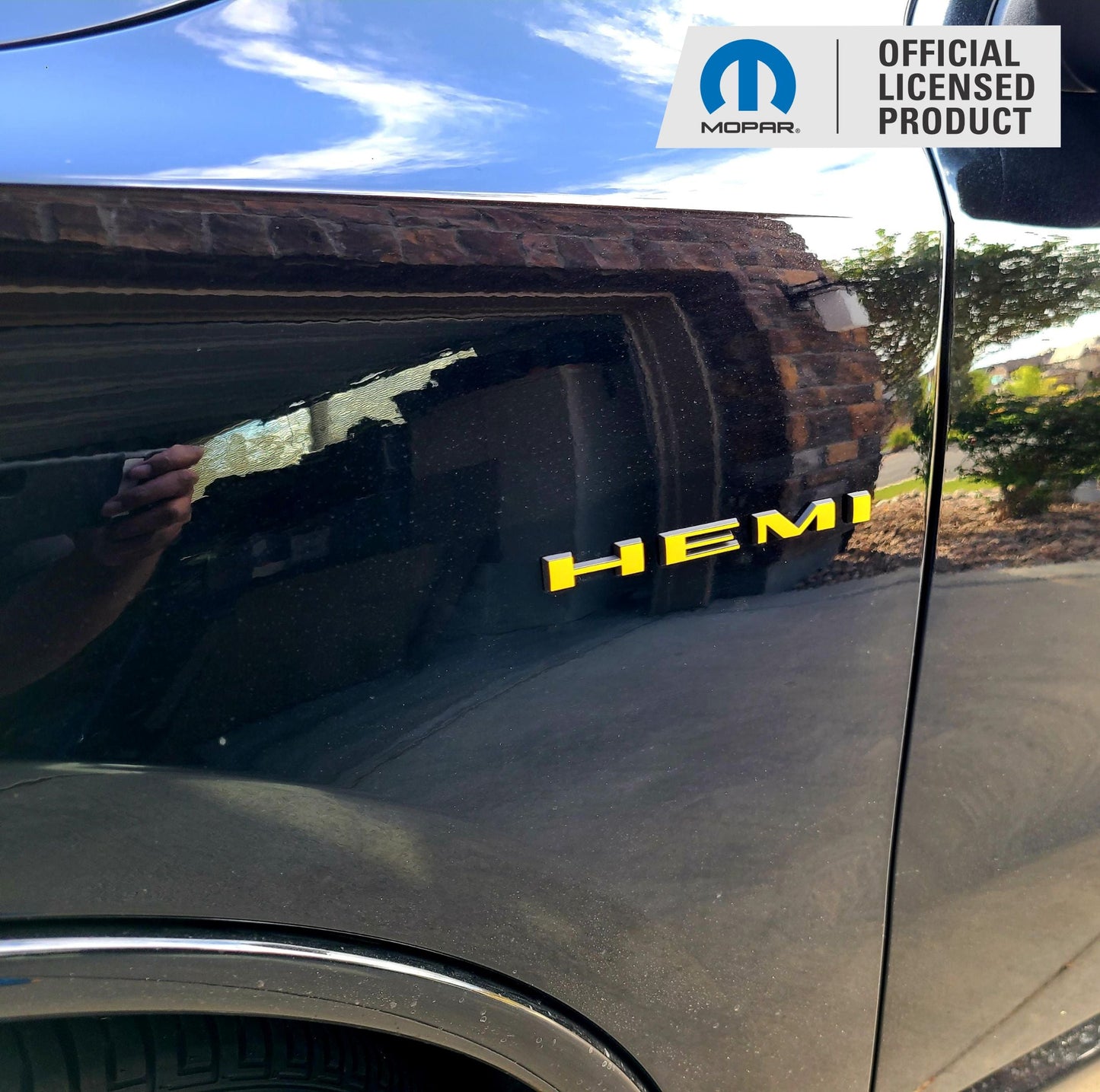 HEMI Fender Emblem Overlay Decal Stickers - 2020-2026 Durango R/T