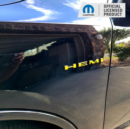 HEMI Fender Emblem Overlay Decal Stickers - 2020-2026 Durango R/T