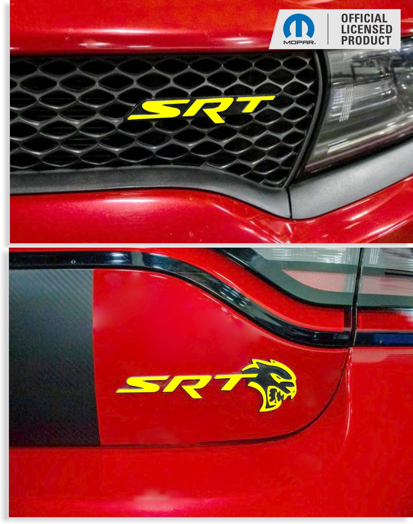 SRT Emblem Overlay Decals - 2017 Dodge Charger SRT Hellcat