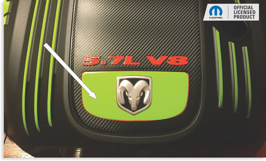 Engine Cover FRONT Overlay Decal - 06-08 Charger 5.7