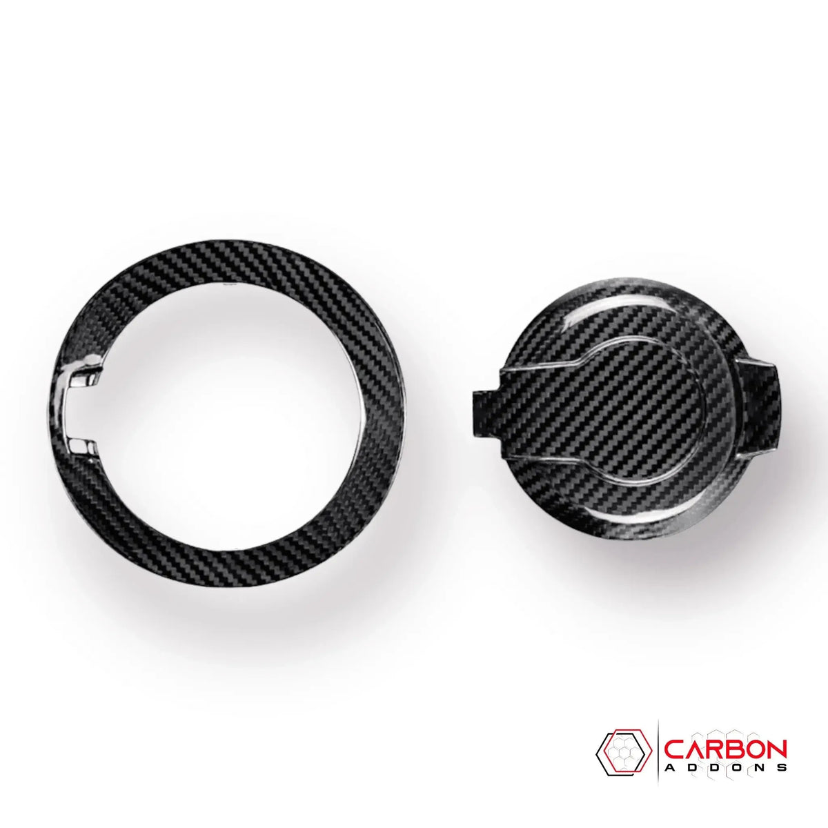 Real Carbon Fiber Gas Cap Cover for Dodge Challenger 2015-2023