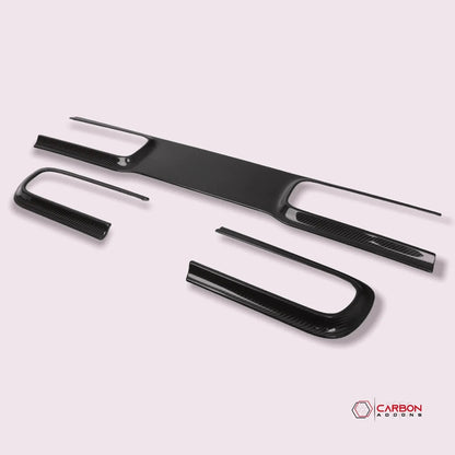 Real Carbon Fiber Taillight Trim Bezel Cover for 2015-2023 Dodge Challenger