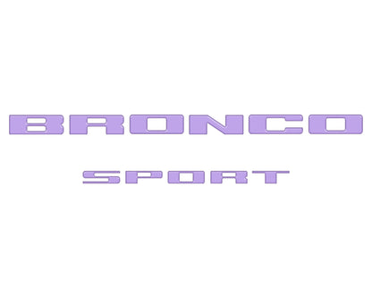 Rear Liftgate Letter Overlays Fits 2021 - 2026 Ford Bronco Sport - Speedlogix