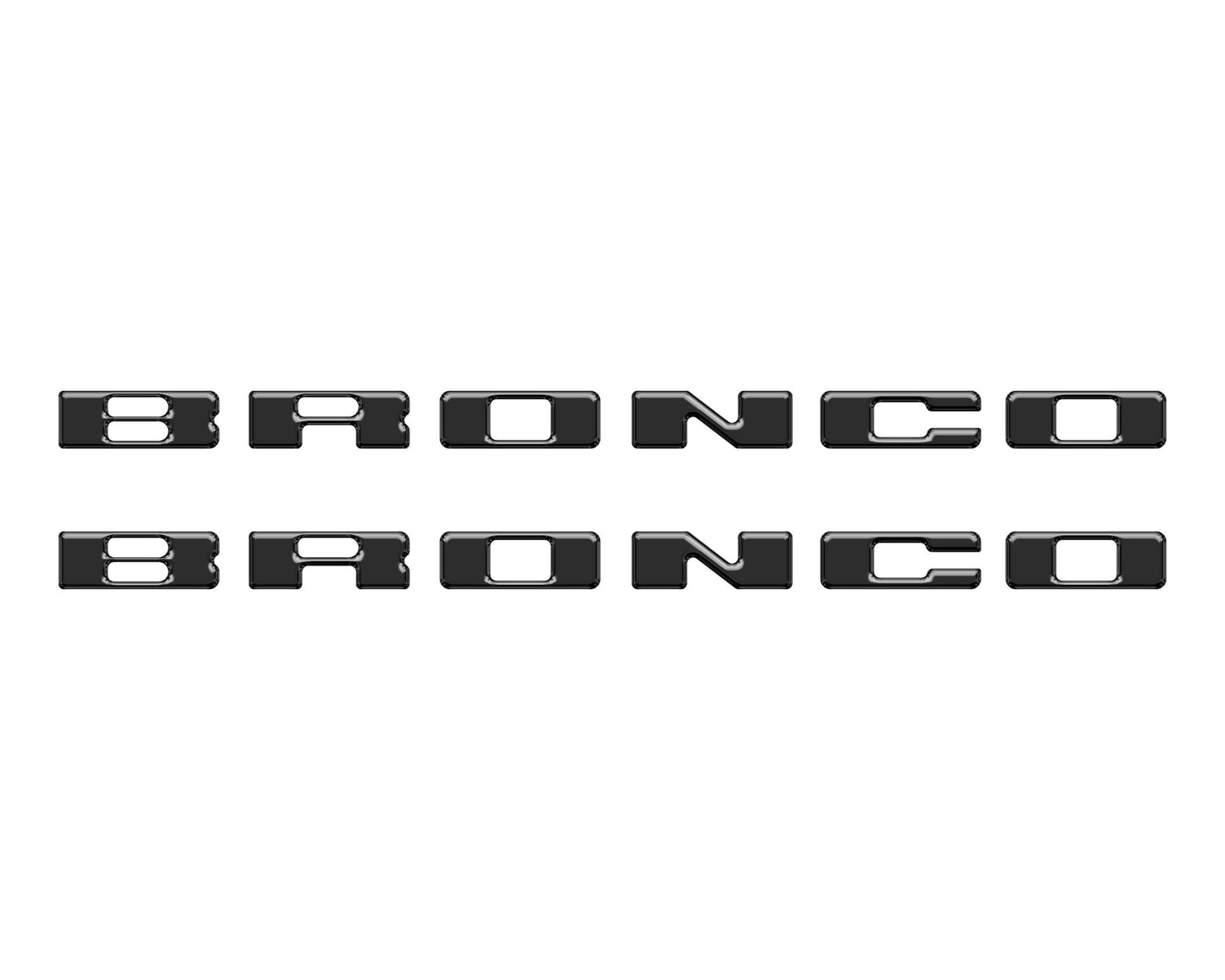 Rear Mudflap Letter Inserts Fits 2021 - 2026 Ford Bronco Sport - Speedlogix