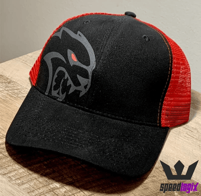 Redeye Logo Black/Red Mesh Back Hat - Speedlogix