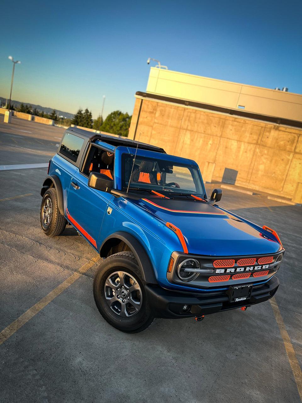 Retro Stripes Hood Overlay (Matte or Gloss) - 2021+ Bronco - Speedlogix