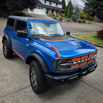 Retro Stripes Hood Overlay (Matte or Gloss) - 2021+ Bronco - Speedlogix
