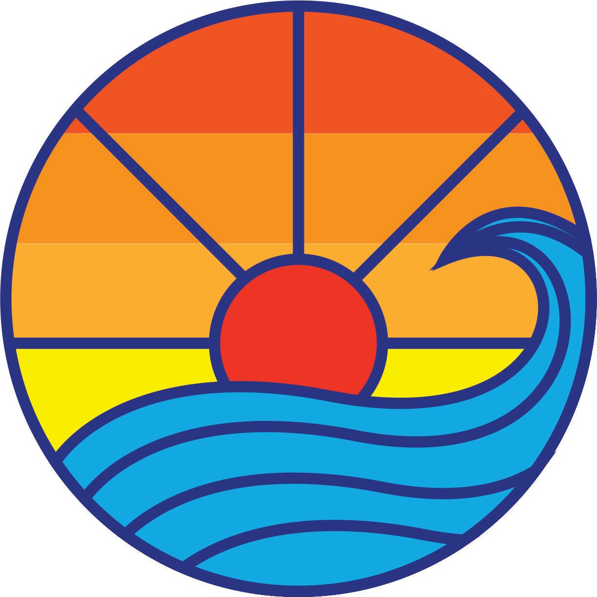 Retro Sun + Waves Geometric Simple Bronco Spare Tire Cover - Speedlogix
