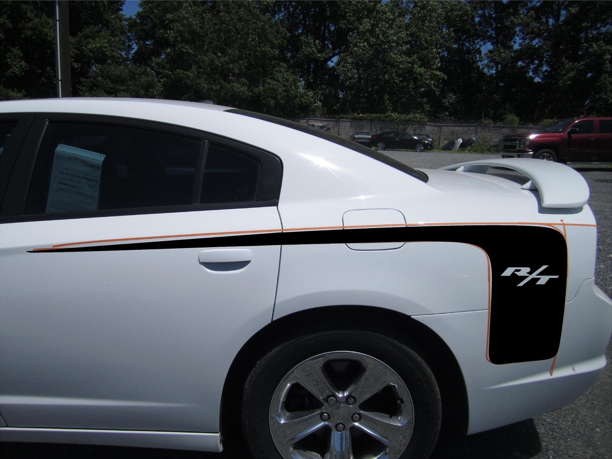 Reverse Hockey Stripe Decals for 2011 - 2021 Dodge Charger (x2) - Speedlogix