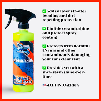 Riptide Ceramic Detail Spray, Shine and Protection for Vehicle Paint (16 Fl oz) - Speedlogix