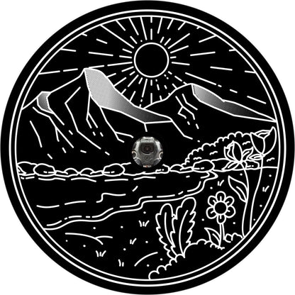 River & Flower Field Mountain Bronco Spare Tire Cover - Speedlogix