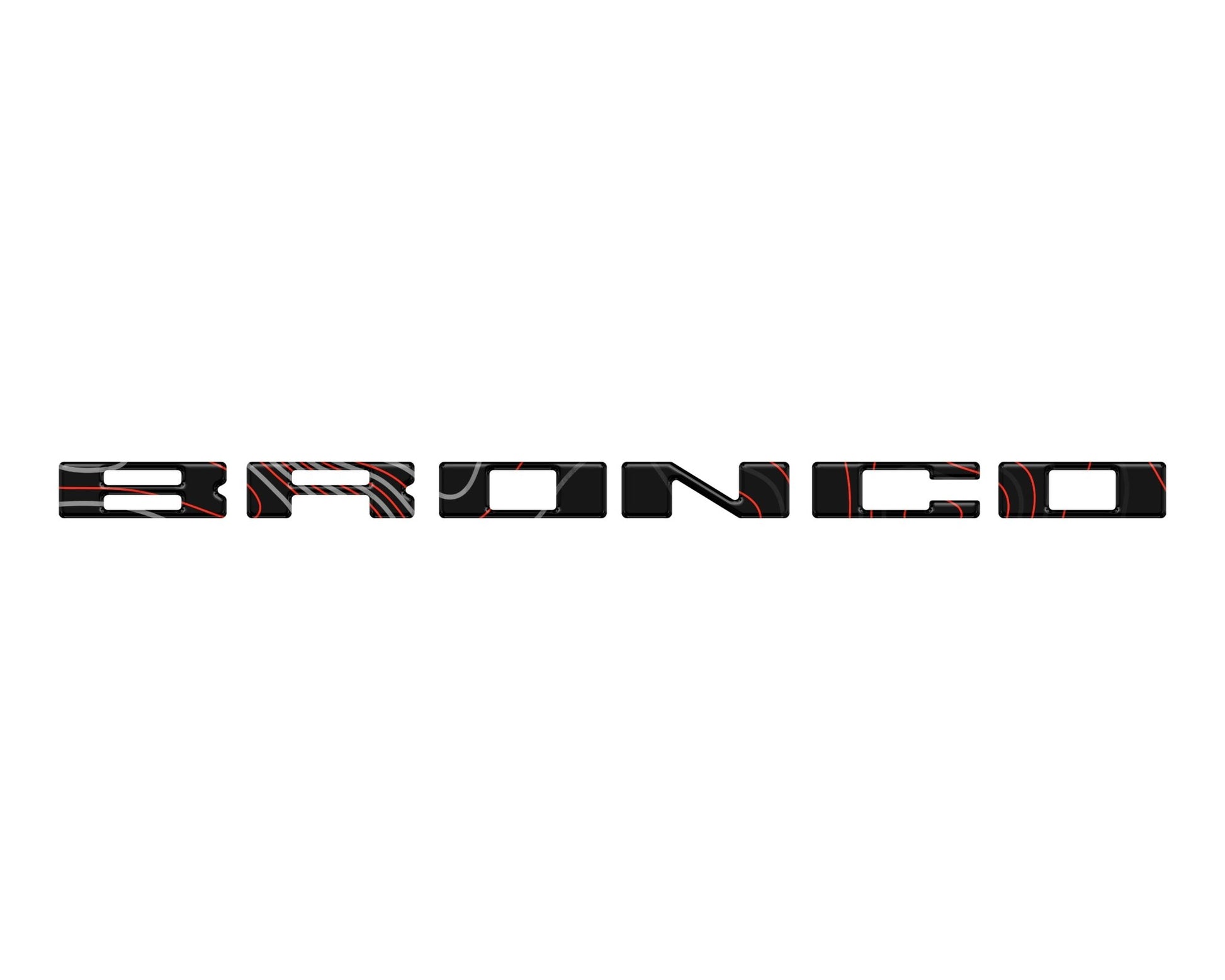 Roof Cross Bar Support Letter Overlays Fits 2022 - 2025 Ford Bronco - Speedlogix