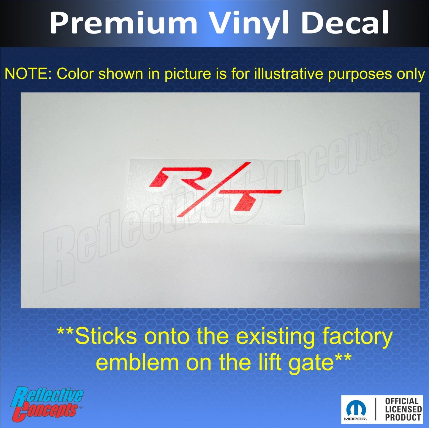 R/T Emblem Overlay Decal - 2024 - 2025 Dodge Hornet R/T - Speedlogix
