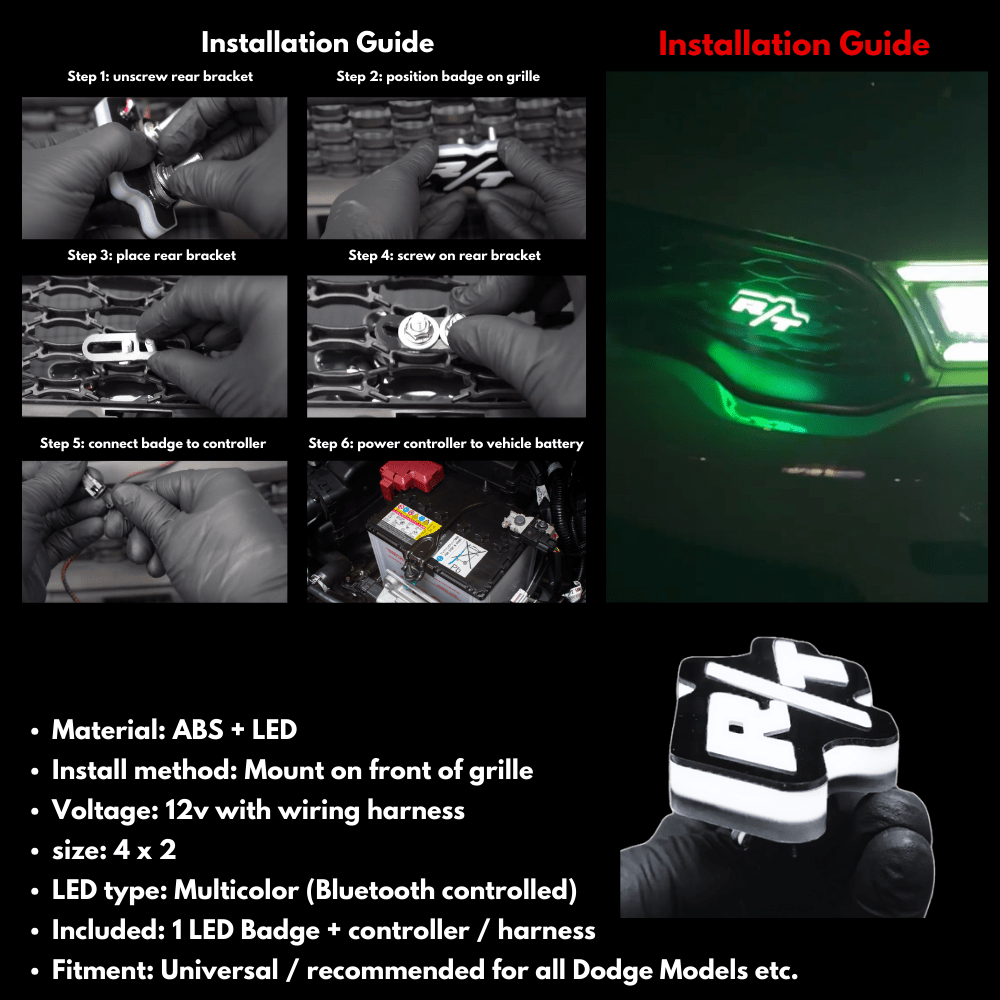 RT LED Badge: (Multicolor Flow) - Speedlogix