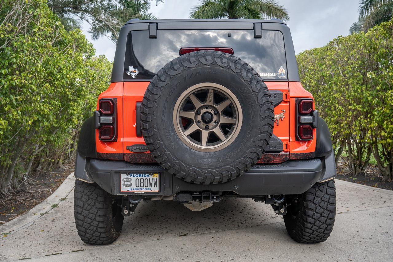 Safari Topo Lower Rear Tailgate Overlays - 2021+ Bronco - Speedlogix