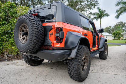 Safari Topo Lower Rear Tailgate Overlays - 2021+ Bronco - Speedlogix