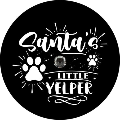 Santa's Little Yelper Paw Print Bronco Spare Tire Cover - Speedlogix