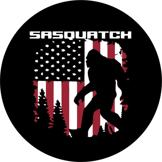 Sasquatch American Flag Bronco Spare Tire Cover - Speedlogix