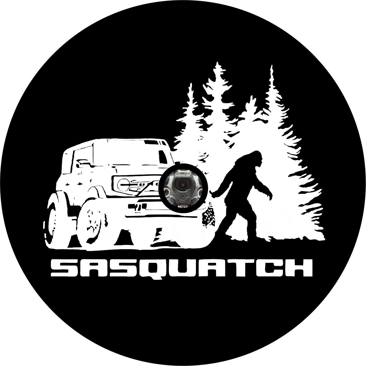 Sasquatch or Bigfoot Bronco Spare Tire Cover - Speedlogix