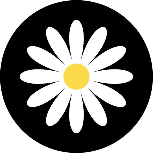Simple & Plain Daisy Flower Bronco Spare Tire Cover - Speedlogix